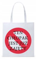 Dla Chłopaka Męża Prezent Torba Eco Biała Shopper Z Nadrukiem Ze Zdjęciem