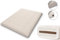 Materac 160x200 z kokosem i 2x lateks - Futon Comfort Relax - Ecru