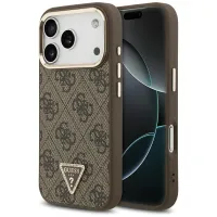 etui guess 4g triangle logo magsafe na iphone 17 pro - brązowo-złote