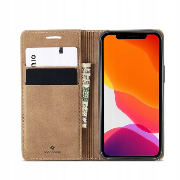 Spacecase Wallet Iphone 12/12 Pro Light Brown zdjęcie 14