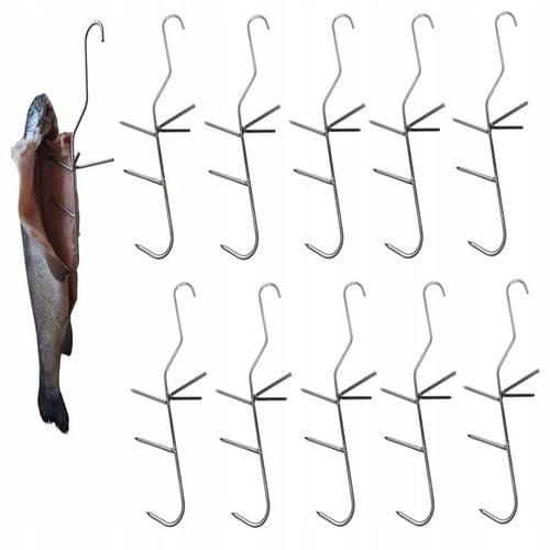 Hak haczyk wędzarniczy do wędzenia ryb potrójne z rozpórką 10 szt. ZUT na Arena.pl