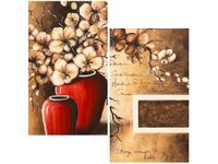 70X50CM OBRAZ KWIATY WAZONIE STORCZYKI ŚCIAN