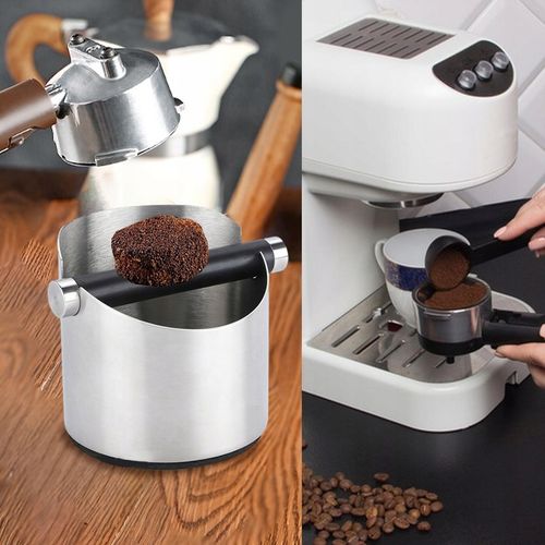 POJEMNIK DO ESPRESSO ZE METAL DRĄŻKIEM POJEMNIK NA FUSY DO SITKA, KNOCK BOX na Arena.pl