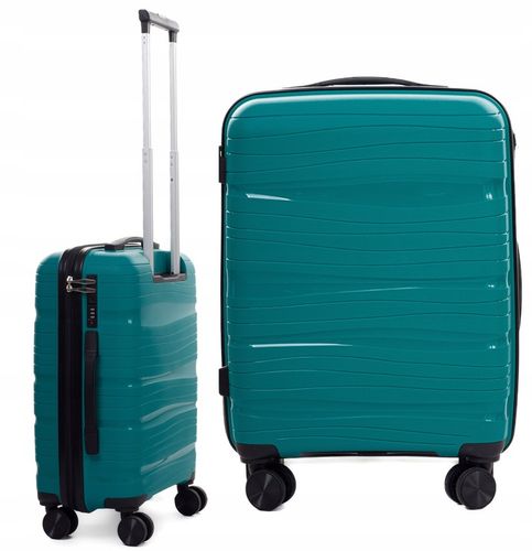 WALIZKA MAŁA NIEZNISZCZALNA KABINOWA RGL 4 PODWÓJNE KÓŁKA POLIPROPYLEN na Arena.pl