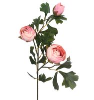 SZTUCZNA RÓŻA DŁUGA GAŁĄZKA 70 cm RÓŻOWA SZTUCZNE RÓŻE bukiet 3 szt