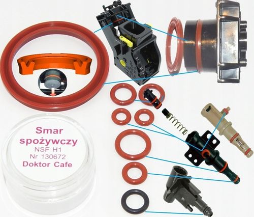 Zestaw nowy wzór specjalnej uszczelki Saeco HD RI SM SUP Philips EP LatteGo na Arena.pl