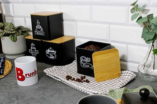 zestaw 4 pojemników kuchennych na produkty sypkie 4263 na Arena.pl