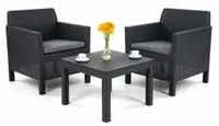 ZESTAW MEBLI OGRODOWYCH BALKONOWYCH FOTELE STOLIK