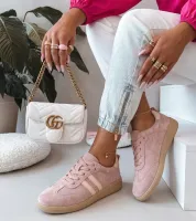 Różowe Skórzane Sneakersy Filippo 38