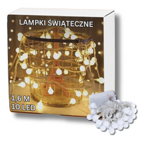 LAMPKI ŚWIĄTECZNE CHOINKOWE BOŻE NARODZENIE NA BATERIE KULKI