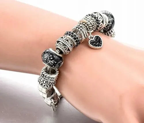 Bransoletka modułowa charms srebrna serduszko na Arena.pl