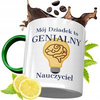Kubek Zielony Dla Dziadka Na Prezent Urodziny Z Nadrukiem Ze Zdjęciem