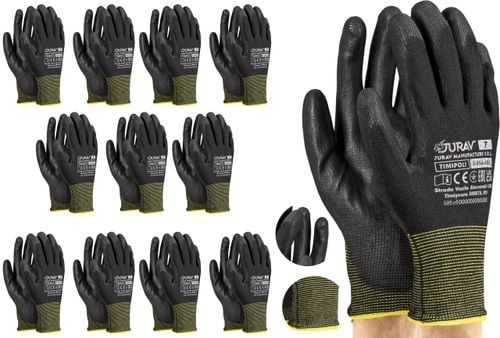 rękawice robocze czarne j-timipoli_bb7-s - 12 par na Arena.pl