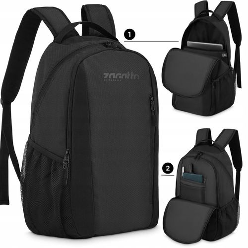 Plecak męski do pracy na laptopa szkolny młodzieżowy pojemny czarny ZAGATTO na Arena.pl