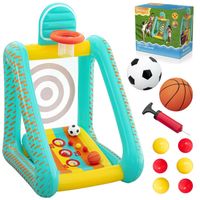 Dmuchana gra ogrodowa 3w1 koszykówka piłka nożna cel 127x109x178 cm Bestway 52813