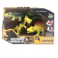 Zestaw dinozaurów figurki trzy różne Dinozaury drzewko PREZENT dla Chłopca