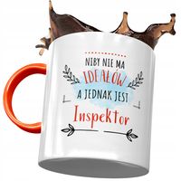 Kubek Pomarańczowy Dla Inspektora Idealny Prezent Z Nadrukiem Ze Zdjęciem
