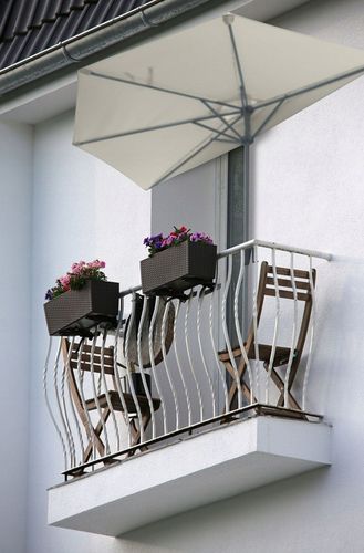 PARASOL BALKONOWY PÓŁOKRĄGŁY NA BALKON PÓŁPARASOL 250cm SZARY na Arena.pl