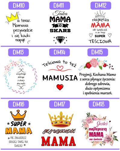 KUBEK Z NADRUKIEM PREZENT DLA MAMY ŻONY NA DZIEŃ  MATKI MAMA URODZINY WZORY na Arena.pl