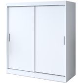 Szafa Przesuwna 180cm GOLD Biel Garderoba 2 wnętrza