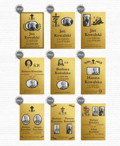 TABLICZKA NAGROBNA NAGROBKOWA ze zdjęciem ALUMINIOWA DIBOND UV 40x30 cm na Arena.pl