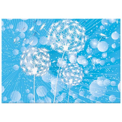 Obraz 70X50 Dmuchawce Abstrakcja Błękitne Tle na Arena.pl