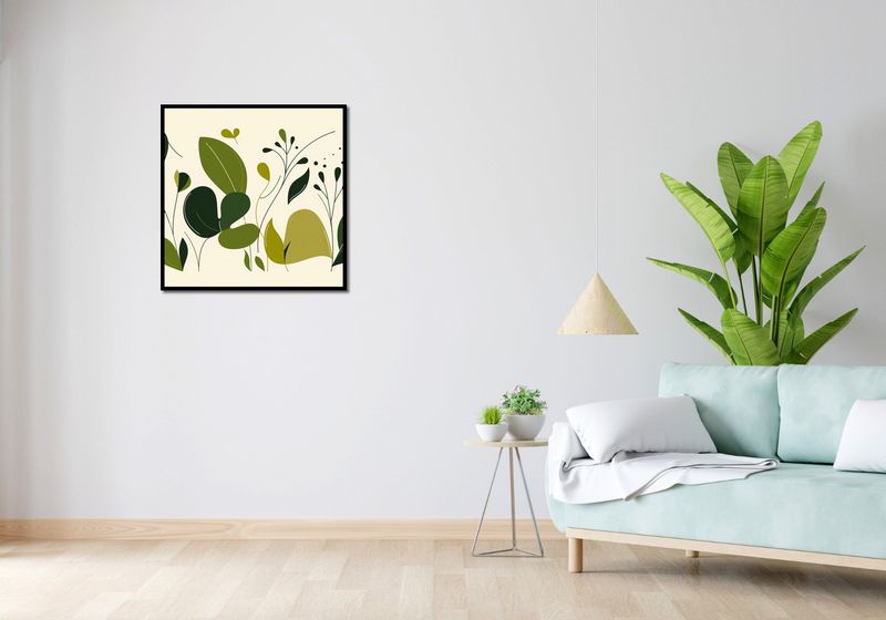 Plakat 70x70cm Świeżość Liści zdjęcie 4