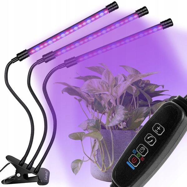 3 x Lampa do Wzrostu Roślin 60 LED Timer + Pilot zdjęcie 1