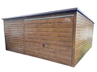 GARAŻ BLASZANY 5M X 6M POZIOM - SPAD TYŁ BRAMA + OKNO 5X6 GB340