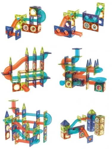 KLOCKI MAGNETYCZNE TOR KULKOWY 110 Elementów XXL na Arena.pl