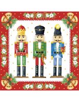 Serwetki papierowe świąteczne dziadek do orzechów, 20 szt.