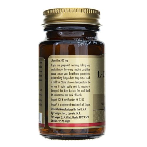 Solgar L-Karnityna 500 mg - 30 tabletek na Arena.pl