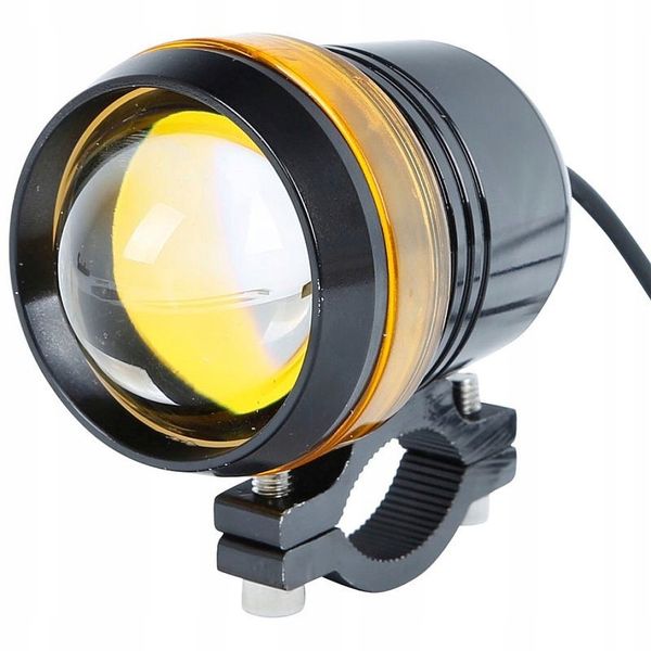 2 X Halogen Motocyklowy U3 Z Ringiem Pomarancz+Wł zdjęcie 2