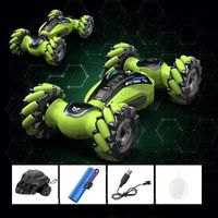 Samochód kaskaderski zdalnie sterowany kolor zielony zabawka ShaGoLand