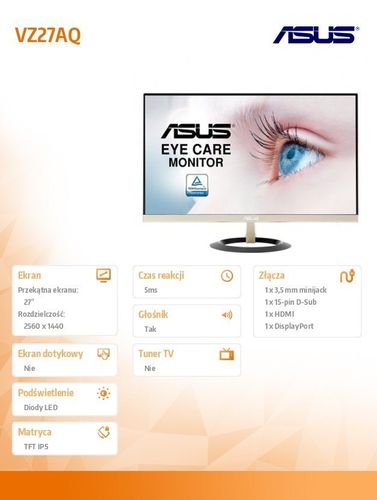Asus 27' LED VZ27AQ na Arena.pl