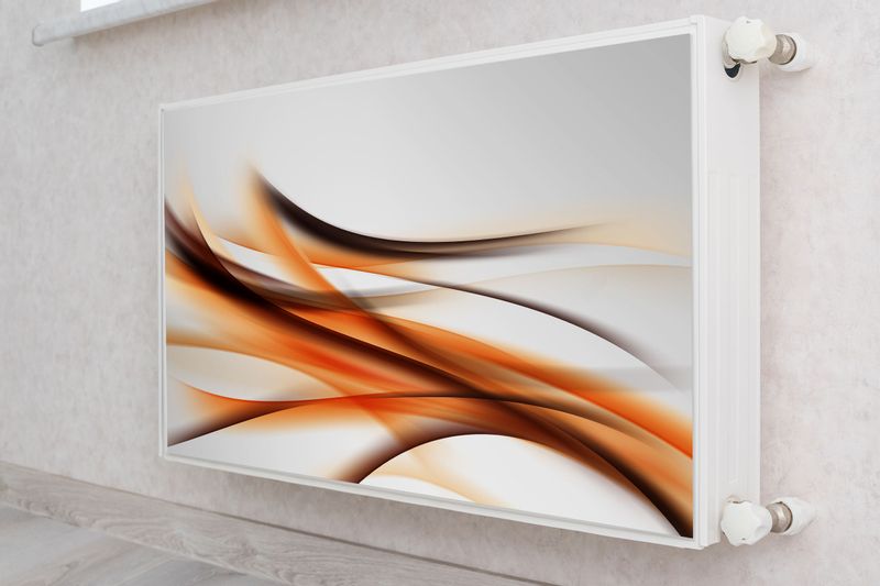 MASKOWNICA Magnetyczna Pomarańczowa Abstrakcja Fala 120cm x 60cm zdjęcie 4