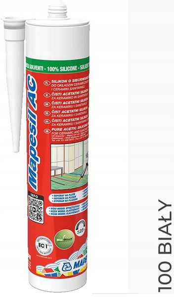 Silikon MAPEI Mapesil AC 100 KOLOR biały zdjęcie 2