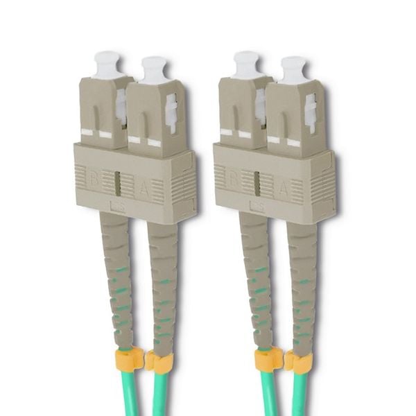 Qoltec Patchcord światłowodowy SC/UPC - SC/UPC | Multimode | 50/125 | OM4 | Duplex | 5m zdjęcie 2