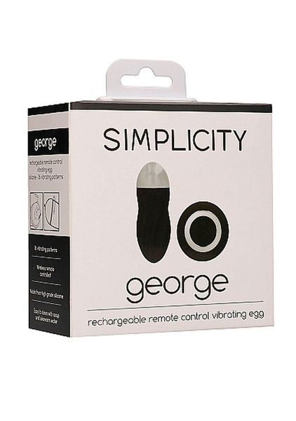 George - Rechargeable Remote Control Vibrating Egg - Black zdjęcie 2