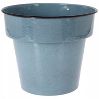 METALOWA OSŁONKA NA DONICZKĘ ŚREDNICA 31 CM WYSOKOŚĆ 28 CM NIEBIESKA