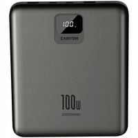 Powerbank CANYON PB-2008 LED 20000 mAh PD100W QC3.0 Ciemnoszary