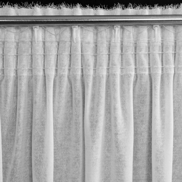 Zasłona gotowa na taśmie AGIS 140x270 biała z puszystym włoskiem zdjęcie 9