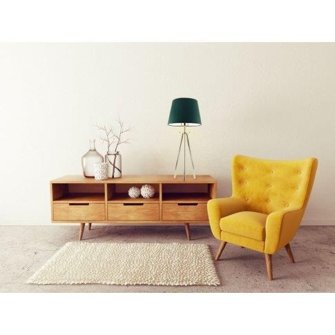 Lampka BERGEN abażur beżowy stelaż srebrny na Arena.pl