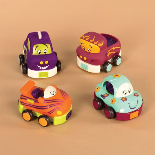 Autka miękkie z napędem Wheeeels B.Baby B.Toys 4 szt. na Arena.pl