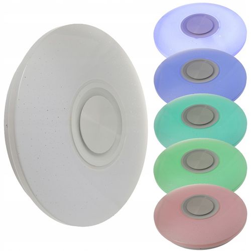 Lampa plafon LED RGB GŁOŚNIK Bluetooth 60w + PILOT na Arena.pl