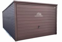 GARAŻ BLASZANY 3M X 6M POZIOM - SPAD TYŁ - BRAMA UCHYLNA 3X6 GB248