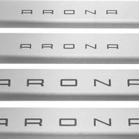 Listwa progowa SEAT ARONA Stal nierdzewna 304 mat z czarnymi literami 4szt