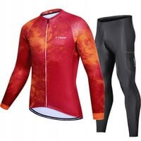 Długi Strój Rowerowy Komplet Kolarski Męski Elastyczny Zimowy JESIENNY 5XL