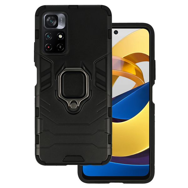Ring Armor Case do Xiaomi Poco M4 Pro 5G Czarny zdjęcie 1