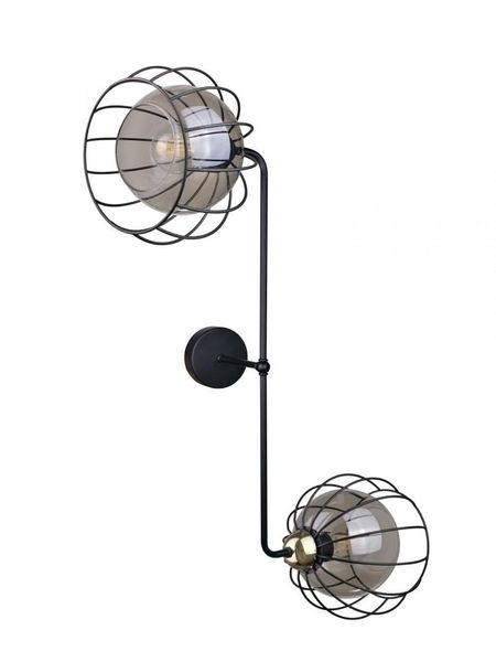 Kinkiet 2xE27 SOLO BLACK/GOLD zdjęcie 1